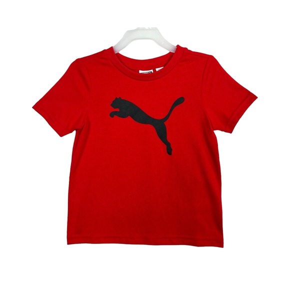 Puma Baby Boys T Shirt & Shorts Outfit Set Size 12M Black Red Summer Active - Picture 2 of 6
